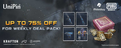 [Midasbuy-PUBGM] DISKON Hingga 75% dari Weekly Deal Pack!